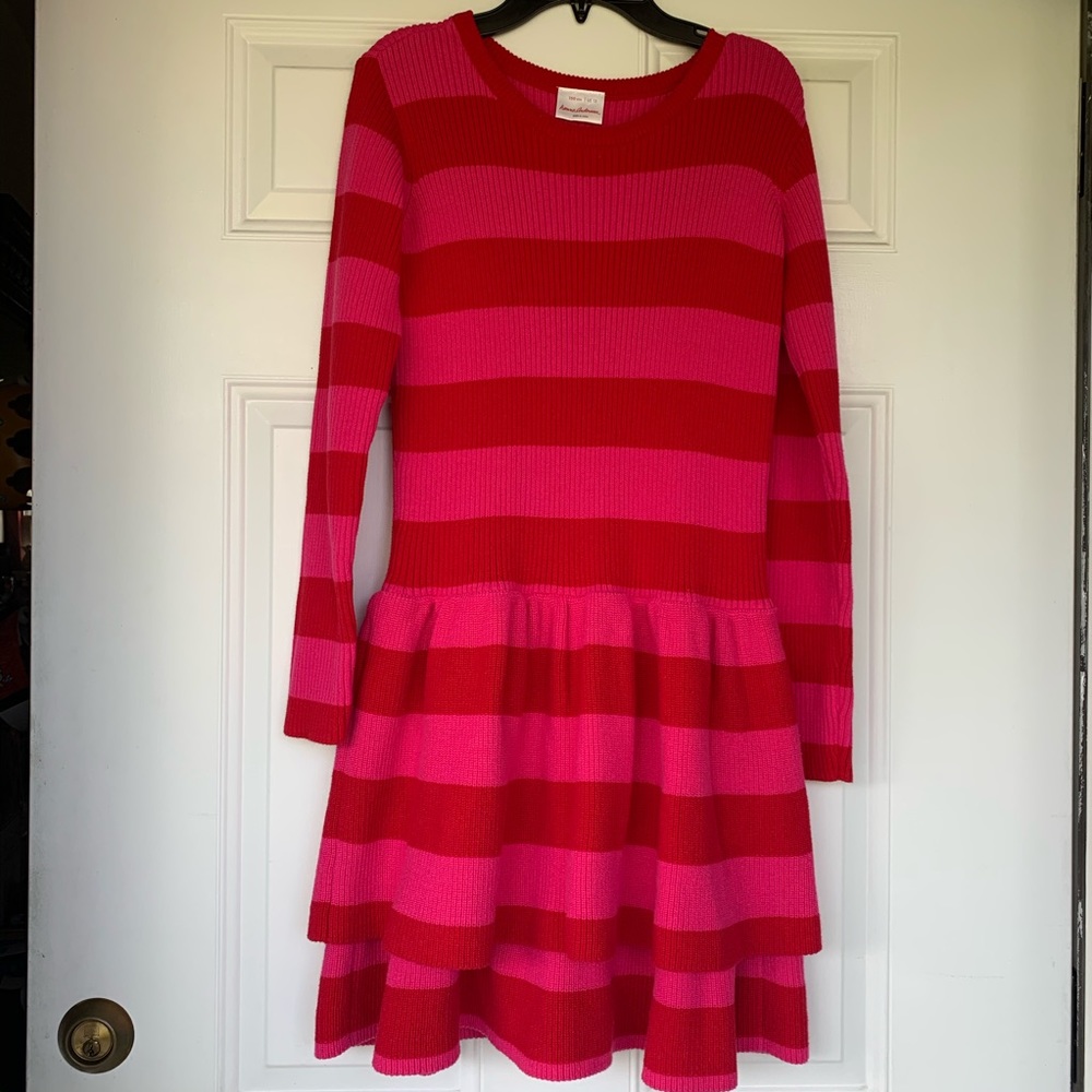 Hanna Andersson Long Sleeve Sweater Dress-size 12